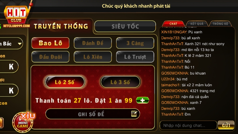 Hình thức lô đề hitclub truyền thống