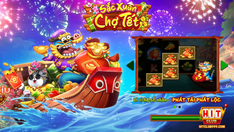 slot hitclub sắc xuân chợ tết