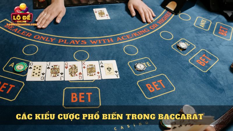 Các kiểu cược phổ biến trong Baccarat